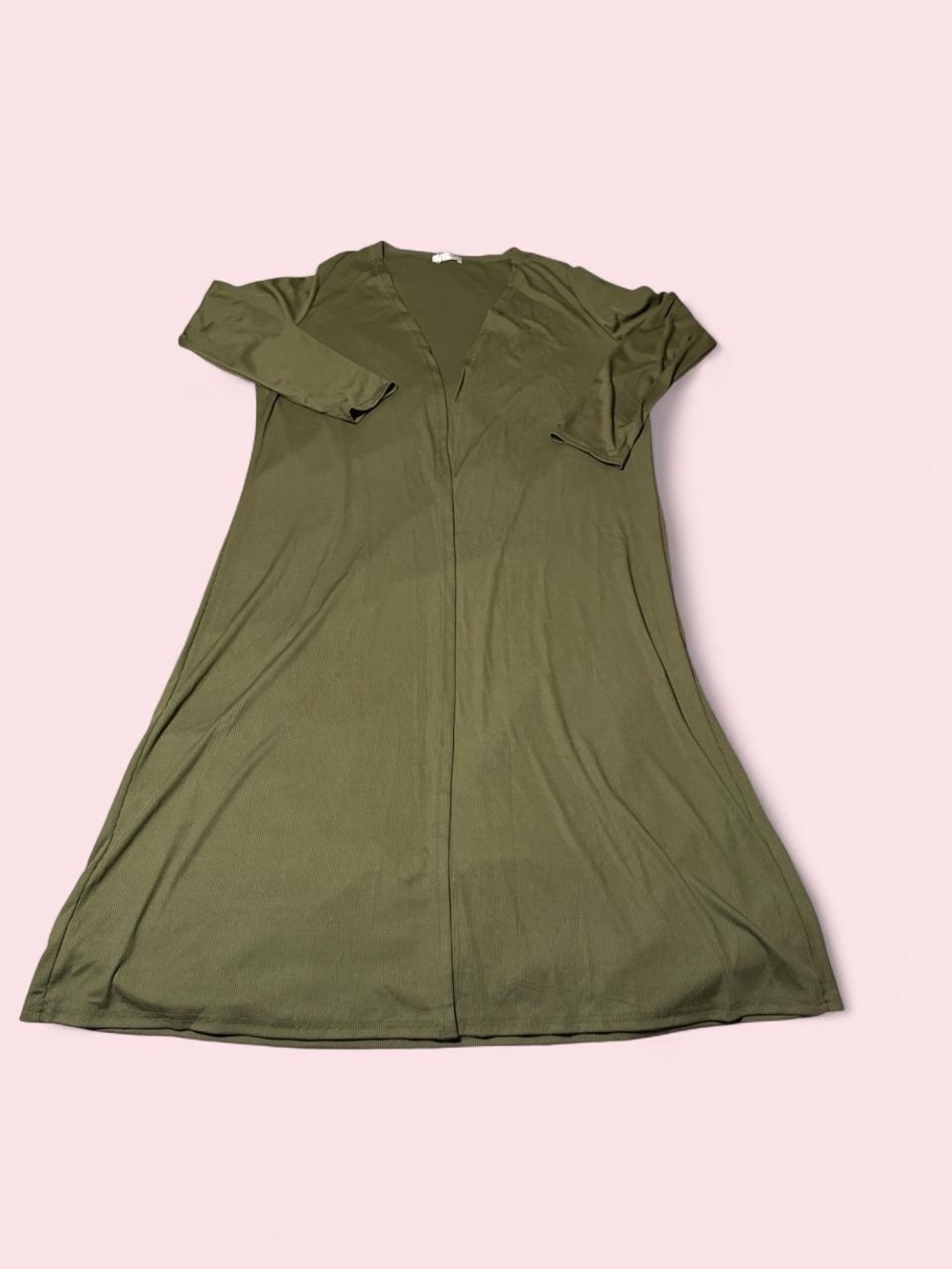 Olive Green Open-Front Women’s Cardigan